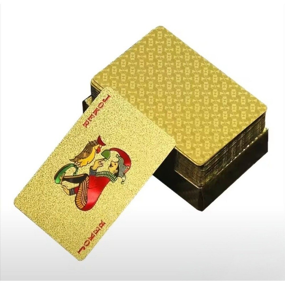 Gold Poker Playing Cards Deck - Waterproof Card Deck